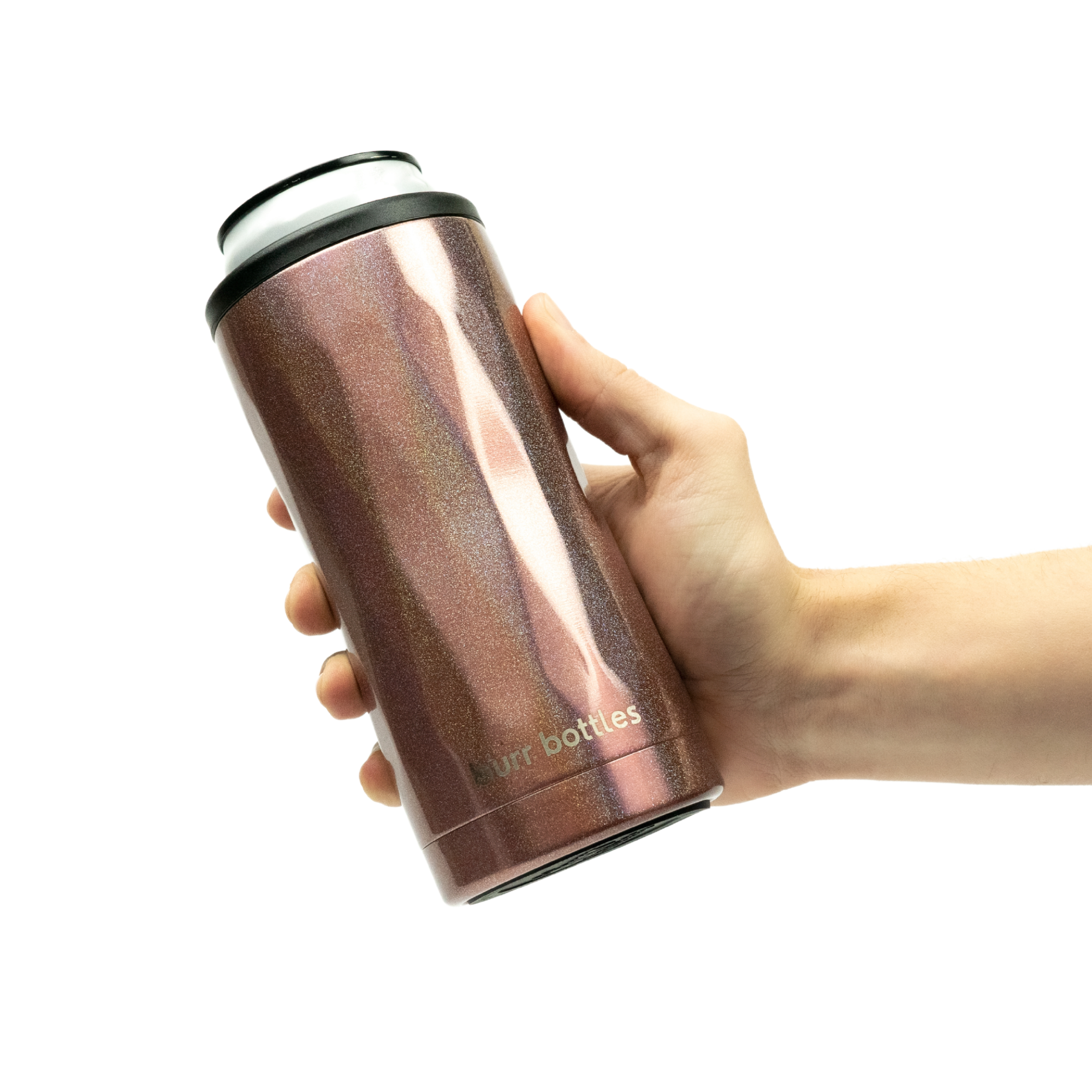 Rose Gold Glitter Can Cooler