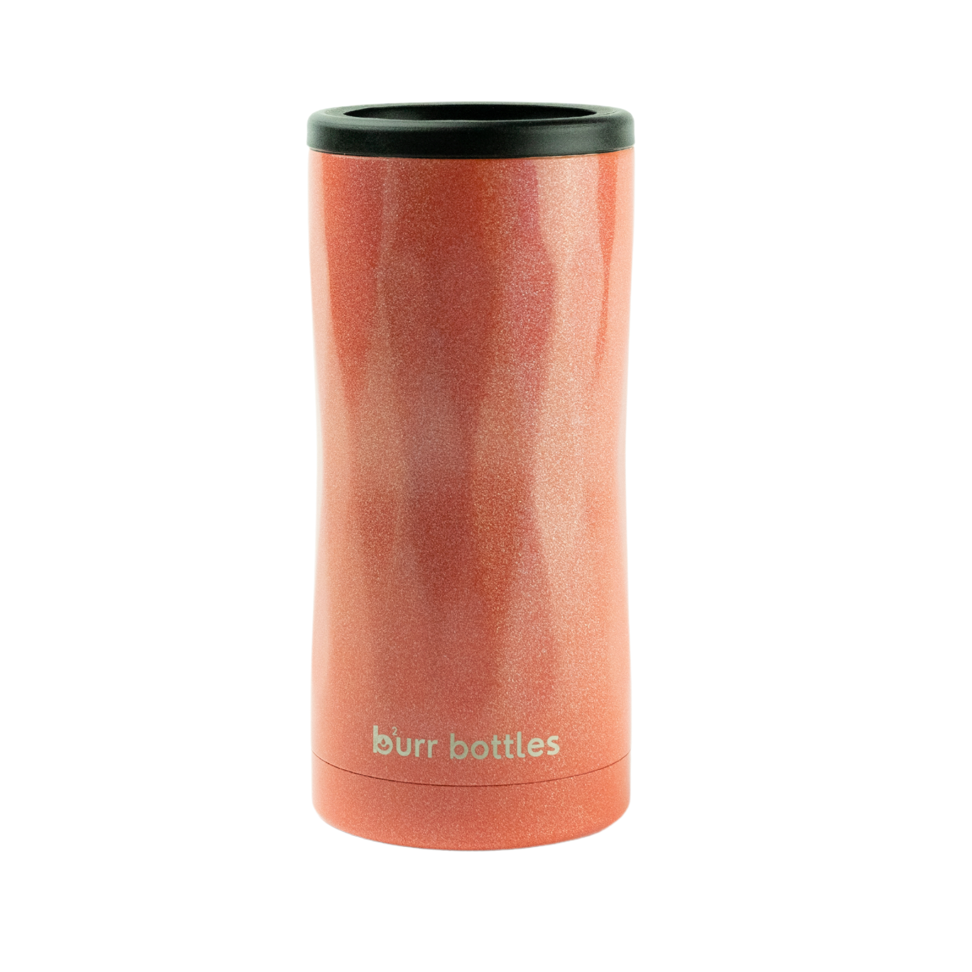 Coral Glitter Can Cooler