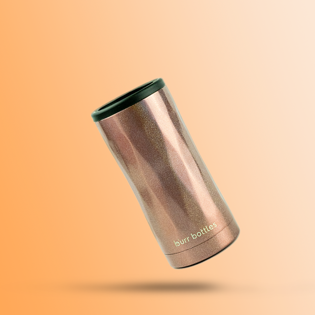 Rose Gold Glitter Can Cooler
