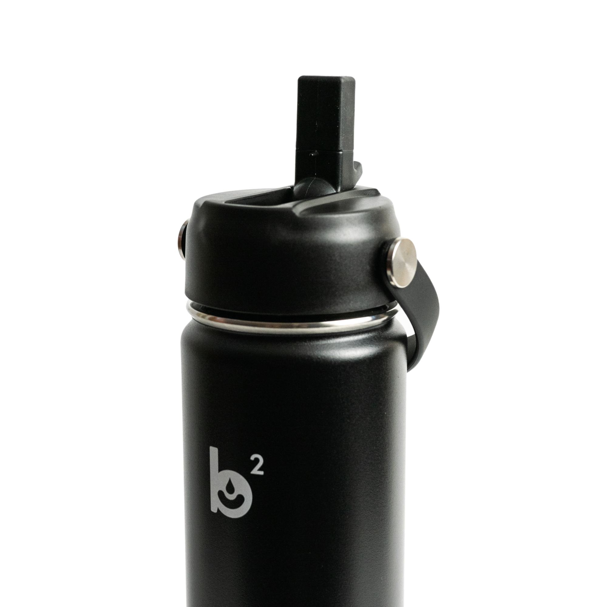 24 oz Matte Black Water Bottle - Whisk